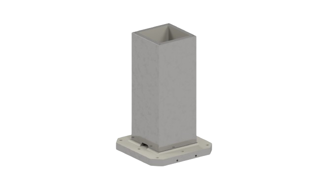 a 3d model of a square Columns and Plates