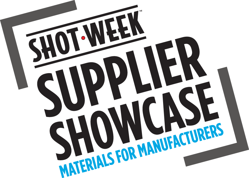 a logo for shot week supplier showcase materials for manufacturers