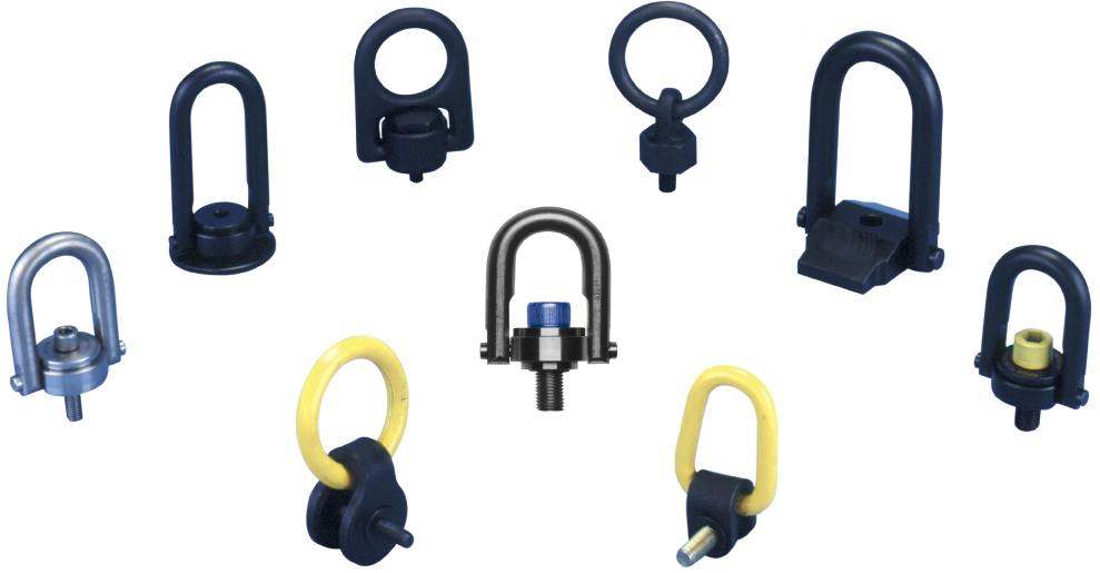 a bunch of different types of hoist rings on a white background