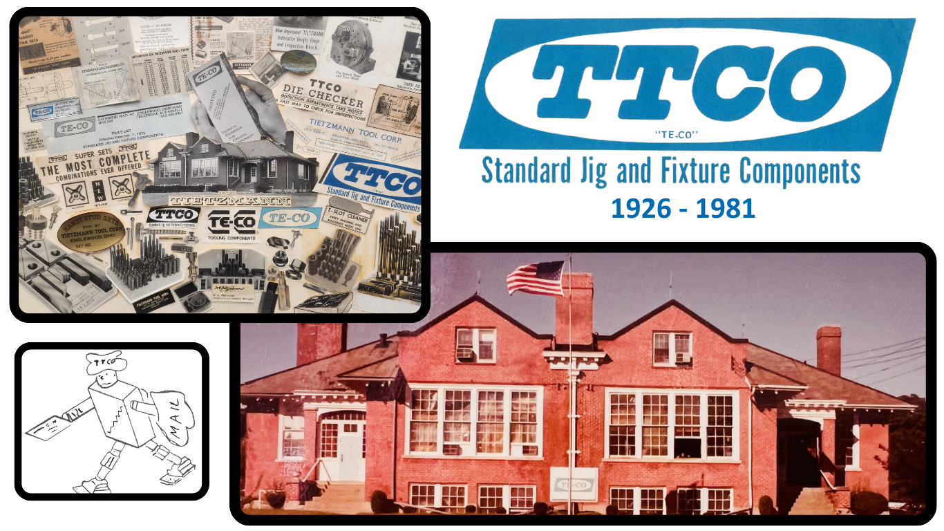 an advertisement for TTCO standard jig and fixture components